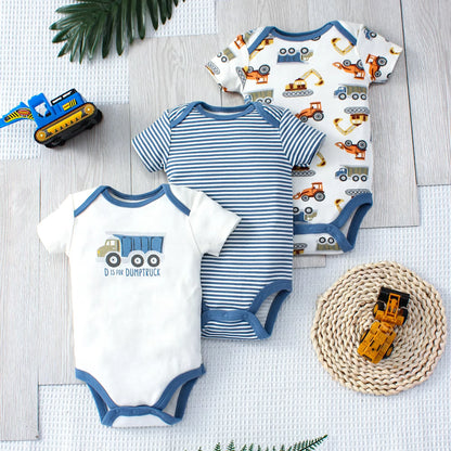 Pack of 3 summer bodysuits for babies