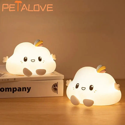 Rechargeable LED night light in the shape of animals, clouds, stars,... 