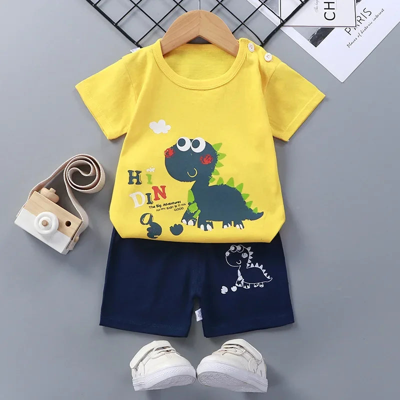 Baby casual summer shorts/tank top sets 