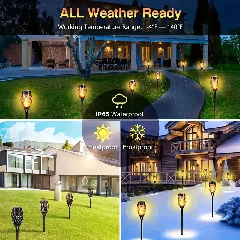 LED solar flame imitation lamp