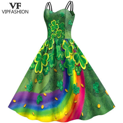 Saint Patrick's Day Women's Evening Dress 