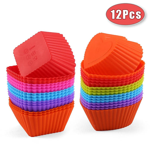 Set of 12 small silicone molds 
