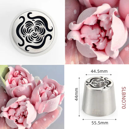 Buses de Décoration de Gâteau en acier inoxydable, Motif Fleur
