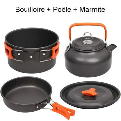 Outdoor kitchen tableware and utensils set