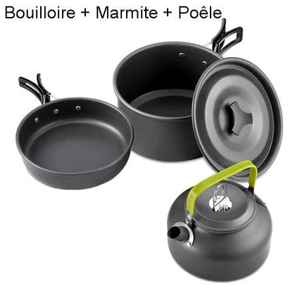 Outdoor kitchen tableware and utensils set