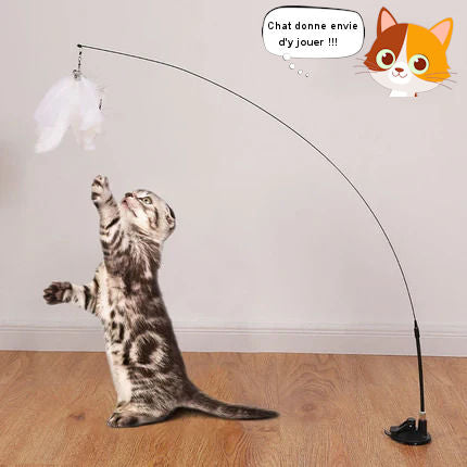 Interactive feather duster toy for cats 