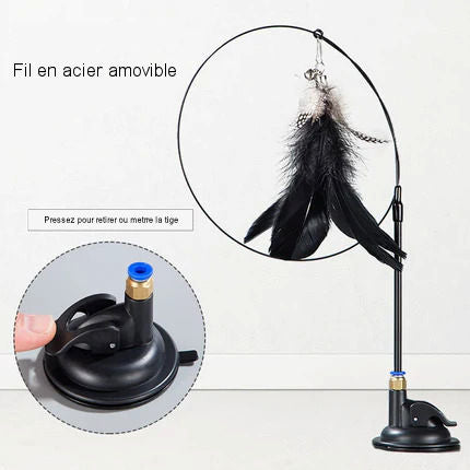 Interactive feather duster toy for cats 
