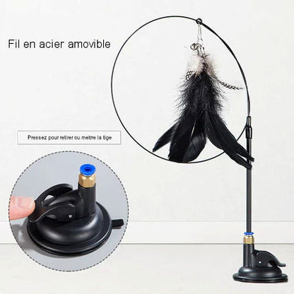 Interactive feather duster toy for cats 