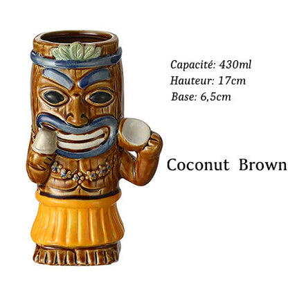 Verres Tiki en Céramique type Hawaïen