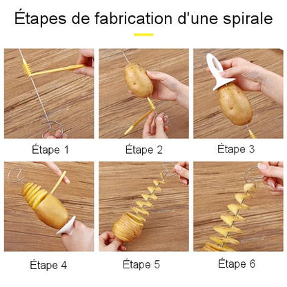 Potato and vegetable skewer machine 