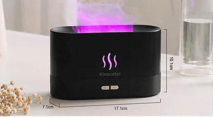 Aroma diffuser humidifier with flame effects