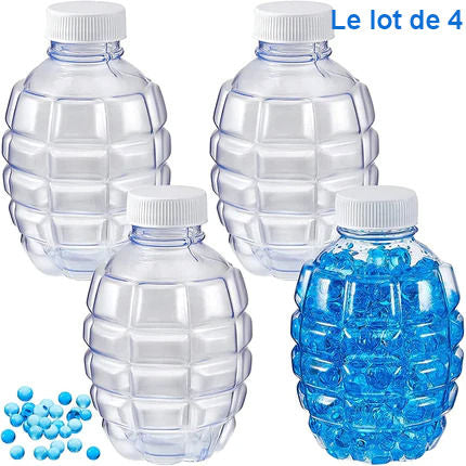 Lot de 4 Réservoirs Grenade à Billes de Gel pour Blaster