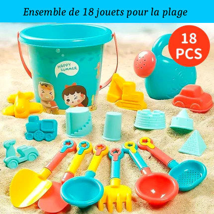 Ensemble de 18 Jouets de Plage pour Enfants
