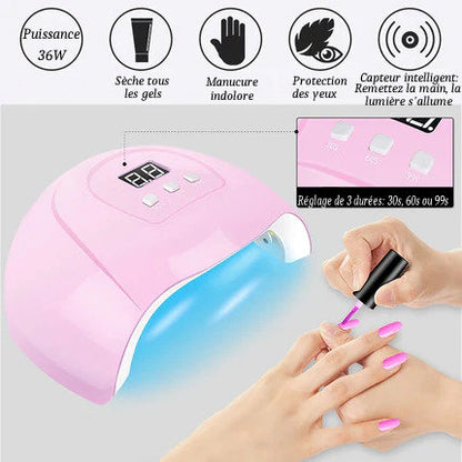 Kit Complet de Manucure avec Vernis, Ponceuse, Lampe UV,...