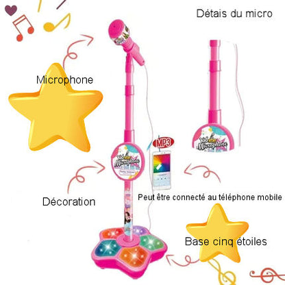 Karaoke Microphone with Stand for Kids 