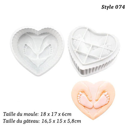 Moules à Gâteaux en Silicone divers Design