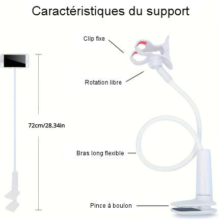 Hands-free clip for cell phones 