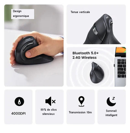 UGREEN Bluetooth Wireless Vertical Mouse 