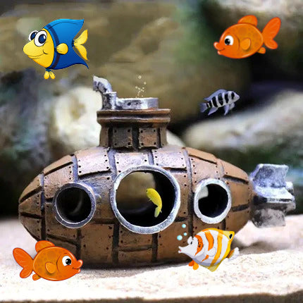 Submarine Aquarium Decoration 
