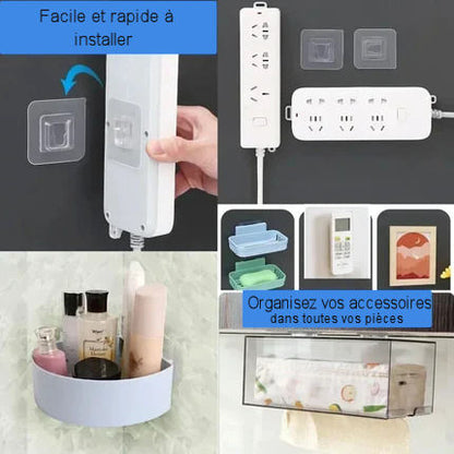 Powerful double-sided adhesive wall mounts 