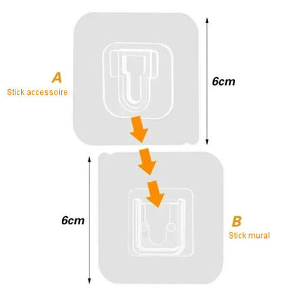 Powerful double-sided adhesive wall mounts 