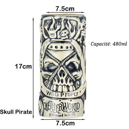 Verres Tiki en Céramique type Hawaïen