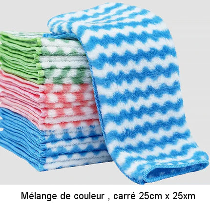Super absorbent double-sided cleaning cloths
